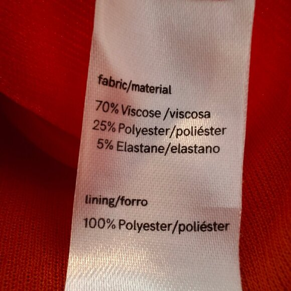 Venus Womens Sleek Pencil Coral Dress Size L Laced Slit Back Zipper Sleeveless - Picture 14 of 14